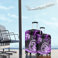 Polynesia Paisley Luggage Cover Mix Purple Polynesian Pattern
