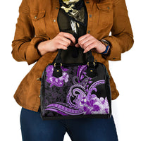 Polynesia Paisley Shoulder Handbag Mix Purple Polynesian Pattern