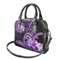 Polynesia Paisley Shoulder Handbag Mix Purple Polynesian Pattern