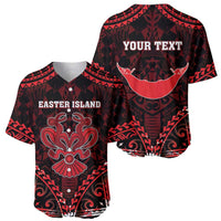 Personalised Easter Island Baseball Jersey Polynesian Pattern Emblem LT05 - Polynesian Pride