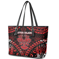 Easter Island Leather Tote Bag Polynesian Pattern Emblem LT05 - Polynesian Pride
