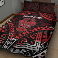 Easter Island Quilt Bed Set Polynesian Pattern Emblem