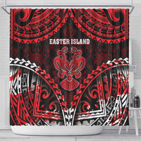Easter Island Shower Curtain Polynesian Pattern Emblem