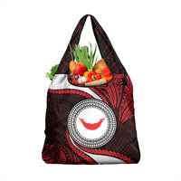 Easter Island Grocery Bag Moai Statues Polynesian Style LT05 1-pack One Size Red - Polynesian Pride