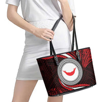 Easter Island Leather Tote Bag Moai Statues Polynesian Style LT05 - Polynesian Pride