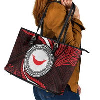 Easter Island Leather Tote Bag Moai Statues Polynesian Style LT05 - Polynesian Pride