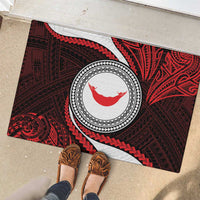 Easter Island Rubber Doormat Moai Statues Polynesian Style LT05 - Polynesian Pride