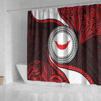 Easter Island Shower Curtain Moai Statues Polynesian Style