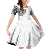 New Zealand Aotearoa Family Matching Off Shoulder Short Dress and Hawaiian Shirt Maori Te Mata O Rongokako