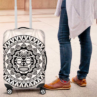 New Zealand Aotearoa Luggage Cover Maori Te Mata O Rongokako LT05 White - Polynesian Pride