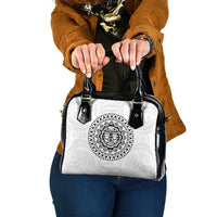 New Zealand Aotearoa Shoulder Handbag Maori Te Mata O Rongokako LT05 One Size White - Polynesian Pride
