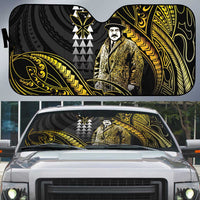 Hawaii Kuhio The Citizen Prince Auto Sun Shade Gold Polynesian Tribal Tattoo