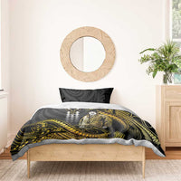 Hawaii Kuhio The Citizen Prince Bedding Set Gold Polynesian Tribal Tattoo