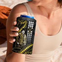 Hawaii Kuhio The Citizen Prince 4 in 1 Can Cooler Tumbler Gold Polynesian Tribal Tattoo LT05 - Polynesian Pride