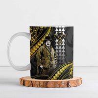Hawaii Kuhio The Citizen Prince Ceramic Mug Gold Polynesian Tribal Tattoo