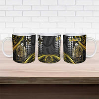 Hawaii Kuhio The Citizen Prince Ceramic Mug Gold Polynesian Tribal Tattoo