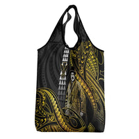 Hawaii Kuhio The Citizen Prince Grocery Bag Gold Polynesian Tribal Tattoo