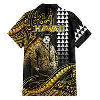 Hawaii Kuhio The Citizen Prince Hawaiian Shirt Gold Polynesian Tribal Tattoo LT05 - Polynesian Pride