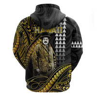 Hawaii Kuhio The Citizen Prince Hoodie Gold Polynesian Tribal Tattoo LT05 - Polynesian Pride