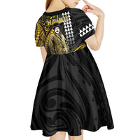 Hawaii Kuhio The Citizen Prince Kid Short Sleeve Dress Gold Polynesian Tribal Tattoo LT05 - Polynesian Pride