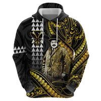 Hawaii Kuhio The Citizen Prince Zip Hoodie Gold Polynesian Tribal Tattoo LT05 - Polynesian Pride