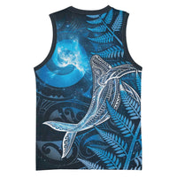 New Zealand Matariki Basketball Jersey Maori Koru With Humpback Whale Blue