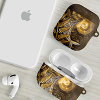 New Zealand Matariki AirPods Case Maori Koru With Humpback Whale Gold