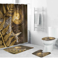 New Zealand Matariki Bathroom Set Maori Koru With Humpback Whale Gold