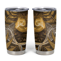 New Zealand Matariki Tumbler Cup Maori Koru With Humpback Whale Gold LT05 Gold - Polynesian Pride