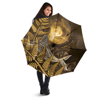 New Zealand Matariki Umbrella Maori Koru With Humpback Whale Gold
