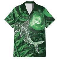 New Zealand Matariki Hawaiian Shirt Maori Koru With Humpback Whale Green LT05 Green - Polynesian Pride