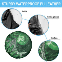New Zealand Matariki Spare Tire Cover Maori Koru With Humpback Whale Green LT05 - Polynesian Pride