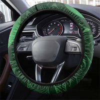 New Zealand Matariki Steering Wheel Cover Maori Koru With Humpback Whale Green