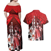 The First King Of Tonga Couples Matching Off Shoulder Maxi Dress and Hawaiian Shirt Tongan Pride