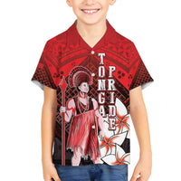 The First King Of Tonga Family Matching Tank Maxi Dress and Hawaiian Shirt Tongan Pride