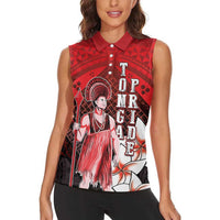 The First King Of Tonga Women Sleeveless Polo Shirt Tongan Pride