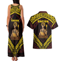 Tonga First King Couples Matching Tank Maxi Dress and Hawaiian Shirt Ahoeitu Know Your Roots