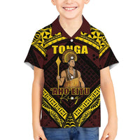 Tonga First King Family Matching Short Sleeve Bodycon Dress and Hawaiian Shirt Ahoeitu Know Your Roots