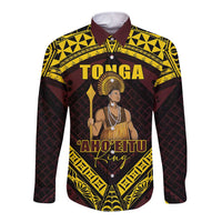 Tonga First King Long Sleeve Button Shirt Ahoeitu Know Your Roots