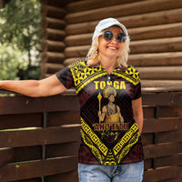 Tonga First King Women Polo Shirt Ahoeitu Know Your Roots