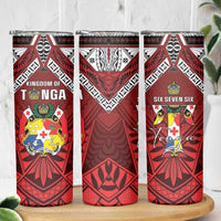 Tonga Emancipation Day Skinny Tumbler Tongan Kupesi Pattern