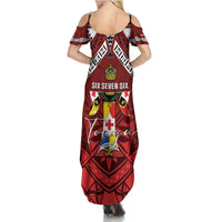 Tonga Emancipation Day Summer Maxi Dress Tongan Kupesi Pattern
