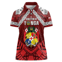 Tonga Emancipation Day Women Polo Shirt Tongan Kupesi Pattern