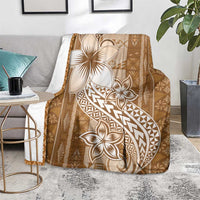 Tonga Kupesi Ngatu Blanket Vintage Brown Plumeria