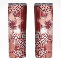 Tonga Kupesi Ngatu Skinny Tumbler Vintage Red Plumeria