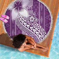 Tonga Kupesi Ngatu Beach Blanket Vintage Purple Plumeria