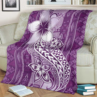 Tonga Kupesi Ngatu Blanket Vintage Purple Plumeria