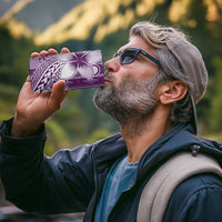 Tonga Kupesi Ngatu 4 in 1 Can Cooler Tumbler Vintage Purple Plumeria
