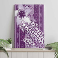 Tonga Kupesi Ngatu Canvas Wall Art Vintage Purple Plumeria