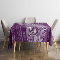 Tonga Kupesi Ngatu Tablecloth Vintage Purple Plumeria